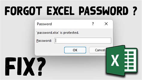 forgot password to excel spreadsheet.
